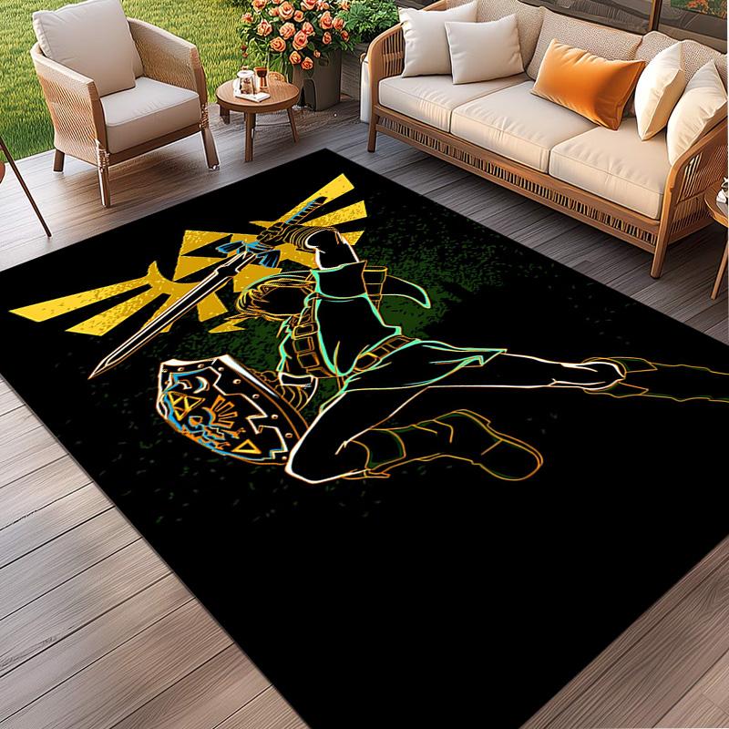The Legend of Zelda Print Rug, Washable Floor Carpet, For Entryway Dorm Laundry Room Office Study, Home Decor Birthday Christmas Gift
