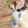 Фигурка кошки для сада, украшение из смолы для улицы с бабочкой на лужайке и патио