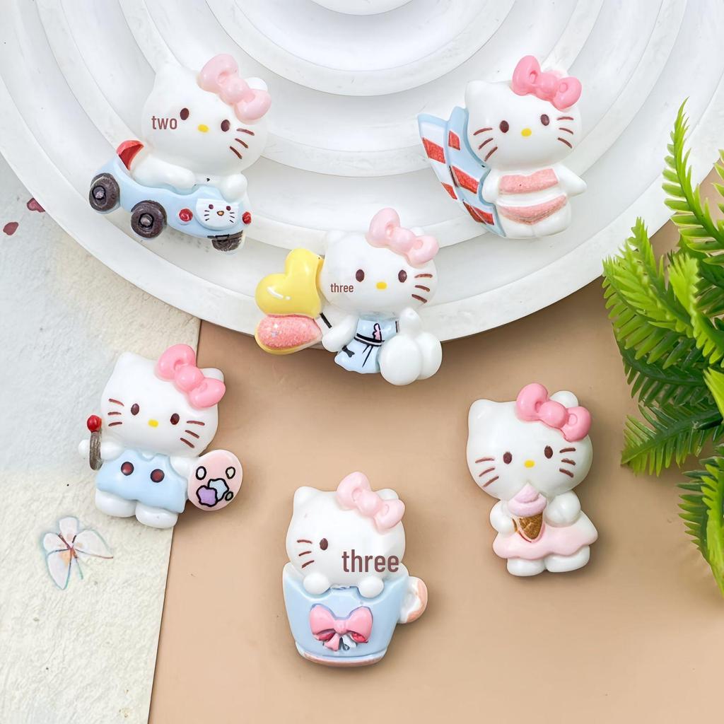 Игривый Мультяшный Кот Смоляные DIY Аксессуары: Клей, Чехол для телефона, Заколка для волос, Магнит, Наклейка на стакан для воды