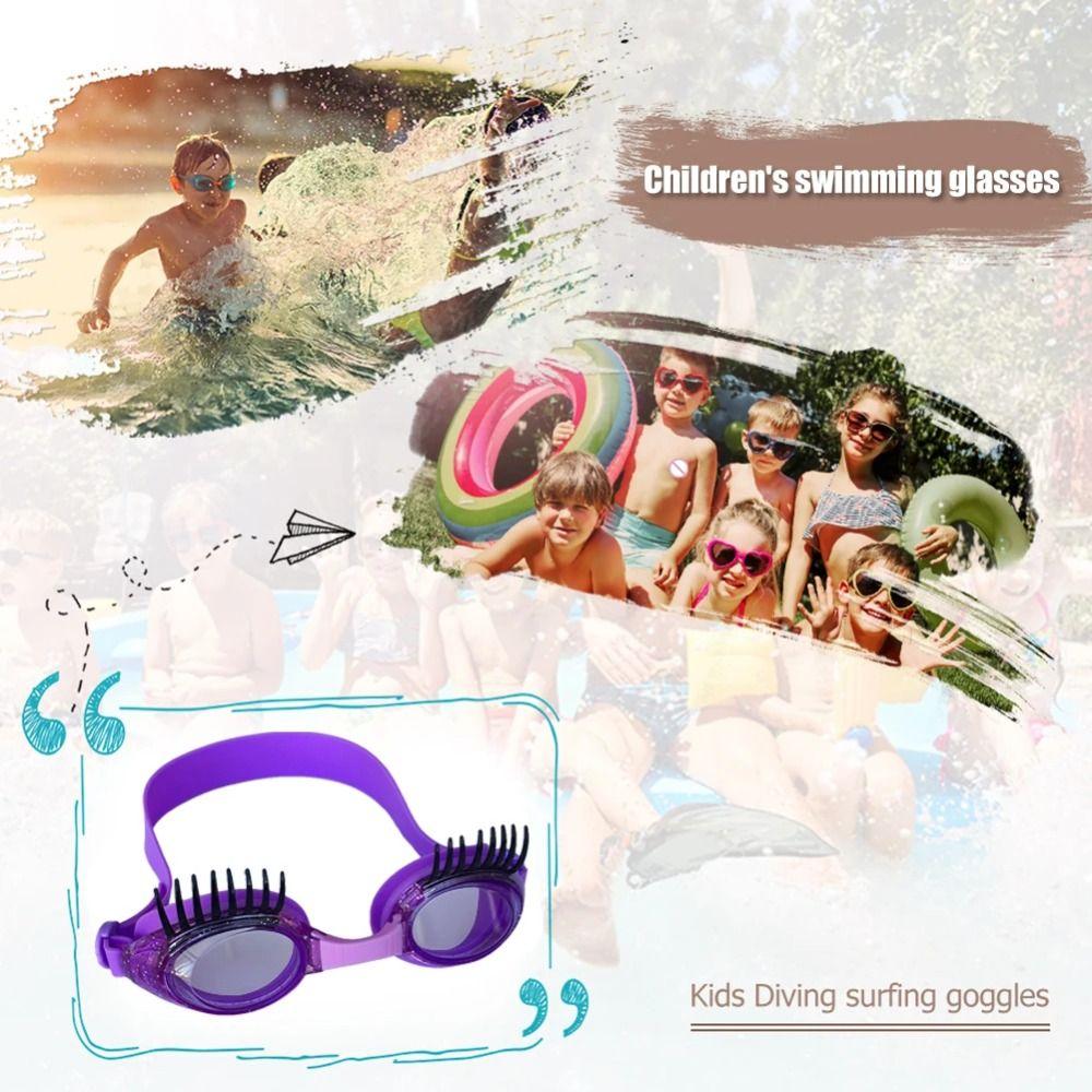 Anti Fog Eyelash Glasses Waterproof Swimming Goggles Childrens Swimming Goggles  Water Sports
