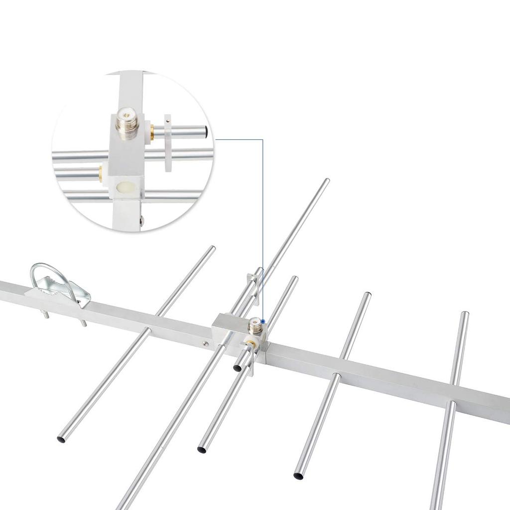 TWAYRDIO Dual Band 8 Element Yagi Antenna High Gain High Gain Outdoor Antenna Installation Required For Radios For Amateur Radio 144/430MHz