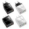 3A USB-зарядное устройство, 4 порта, быстрая зарядка 3.0, адаптер-зарядное устройство для мобильного телефона, для штепселя EU/US, iPhone, Samsung, Xiaomi, настенное мобильное зарядное устройство