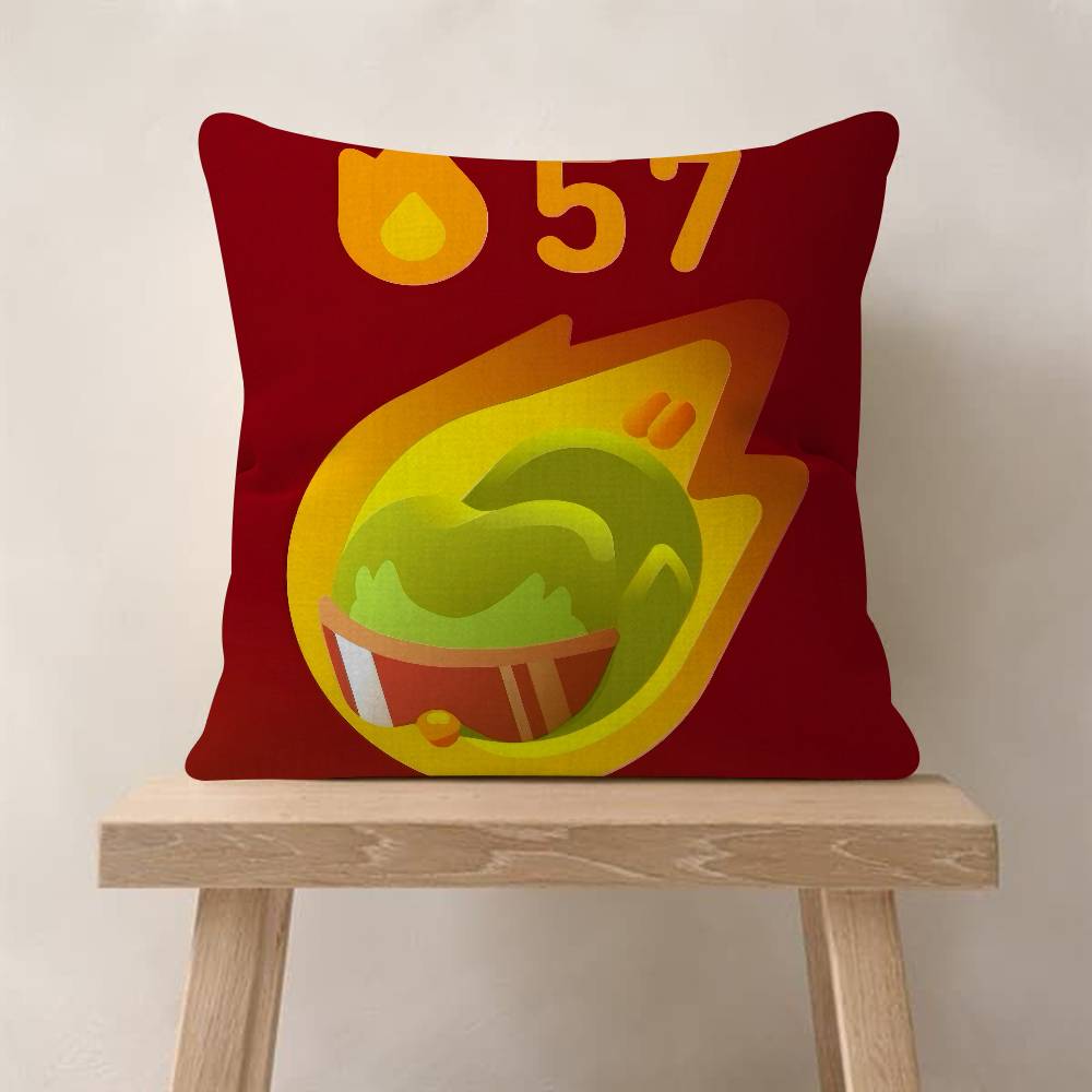 Popular D-Duolingo Owl D-Duo Personalized Picture Text Home Decorative Pillows Household Gifts 45X45Cm