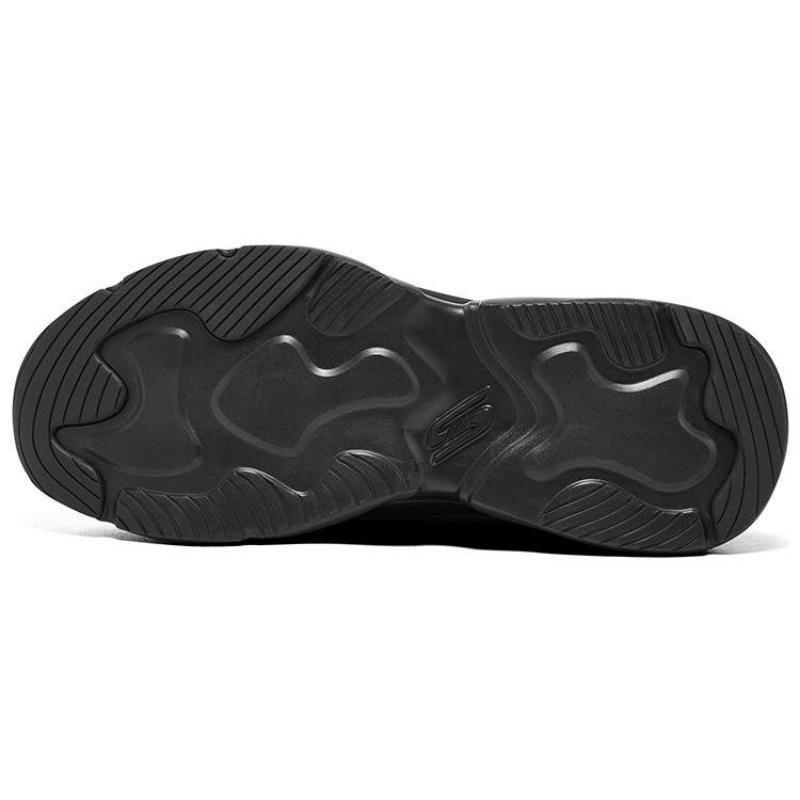 Skechers D'LITES Мужские Сетчатые Кроссовки на Толстой Подошве Низкие Черные 118323-BBK