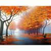 5D алмазная живопись Пейзаж, полная круглая алмазная вышивка, осенние листья, мозаика, вышивка крестом, домашний декор, подарок 30x40 см/12x16 дюймов