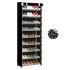 Tall Shoe Rack 10 Tier Large Capacity Dust Prevention Metal Structure Shoe Storage Cabinet with