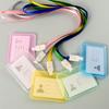 Transparent ID Card Holder Candy Colored Double-sided PP Card Holder Bank Bus Pass Card Case Cover Student Office Supplies