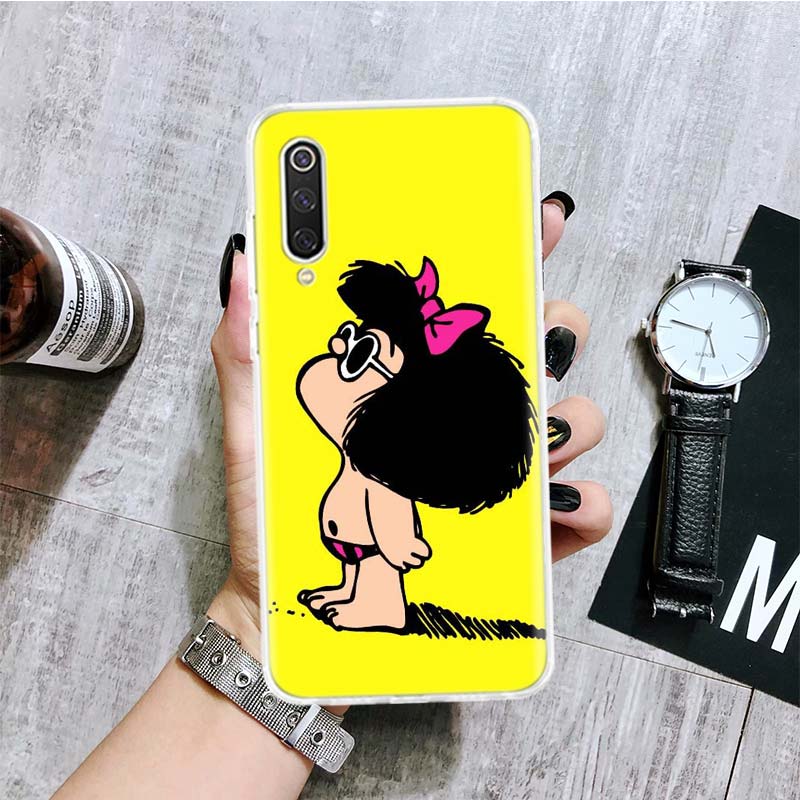 Чехол для телефона с мультяшным рисунком Мафальды для Xiaomi Redmi Note 10 9 8 11 Pro 11T 11S 10S 9S 9A 9C 9T 8T 8A 7 7A 5 Обложка с художественным узором Coque