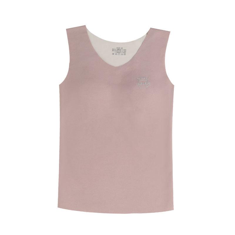 Girls' Seamless Thermal Vest with Chest Pad - Autumn/Winter