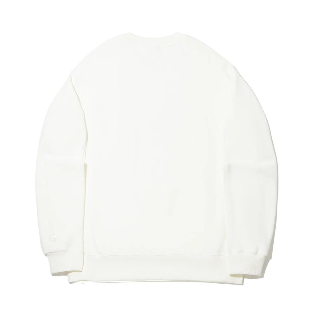 Li Ning Sweatshirts Men's Ivory Crew Neck Moderate AWDW179-1