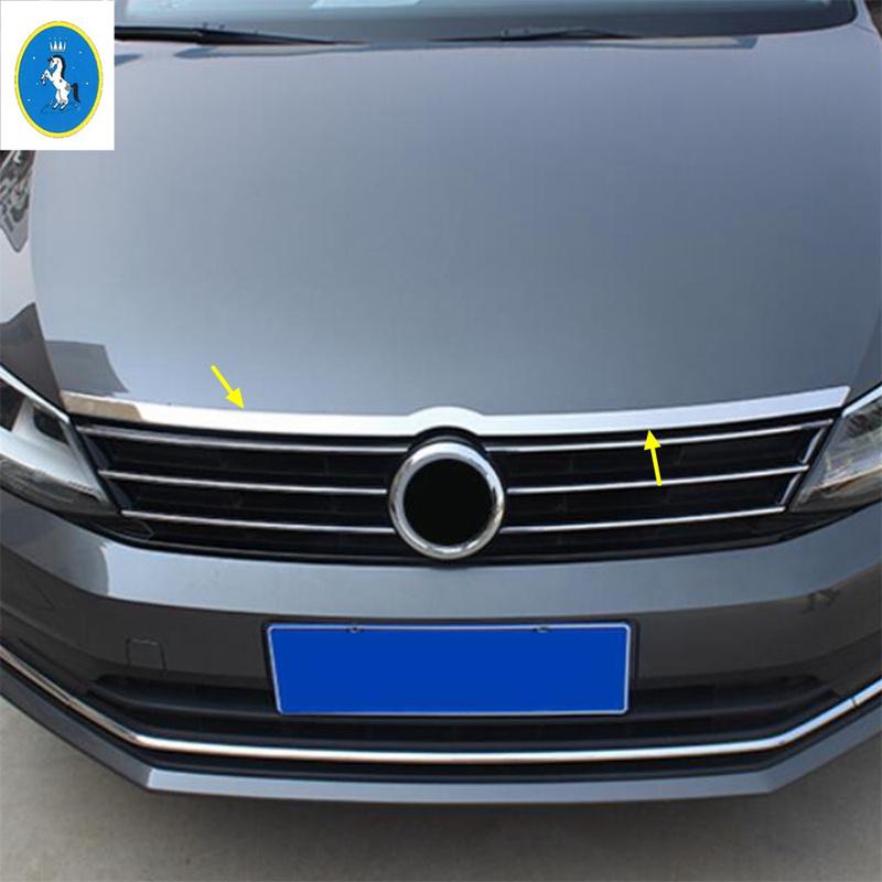 Car Front Hood Bonnet Stripes Front Engine Trim Decorative Strip Cover Exterior Accessories For Volkswagen Jetta Mk6 2012 - 2018