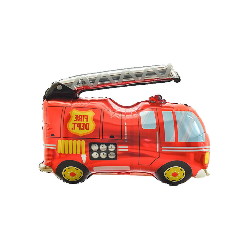 High Quality Fire Department Party Supplies Firefighter Theme Cake Insert Balloon Pull Flag Set