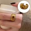1PC Light Luxury Jewellery New Tiger'S Eye Ring Niche Design Finger Ring Vintage Gold Sunflower Haute Couture Multi Styles