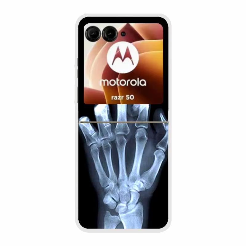 Чехол для Motorola Razr 50 Ultra Животные Жесткий Пластик ПК Задняя Крышка Телефона Для Motorola Moto Razr50 razr+ 2024 Прозрачный Coque