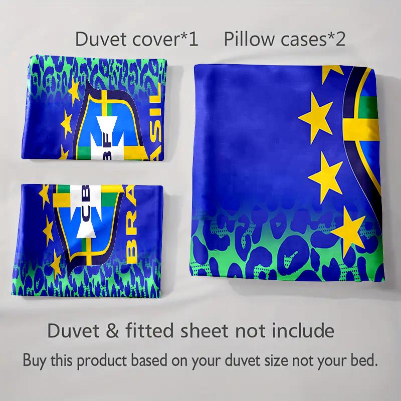 Brazilian Football Confederation logo. Bedding sets Duvet cover sets Duvet covers Pillowcases(1 * Duvet Cover 2 * Pillowcases, without duvet insert)