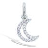 [Q7612] - Серебряный кулон "Луна" серебро (родиевое покрытие) - 10х8 мм