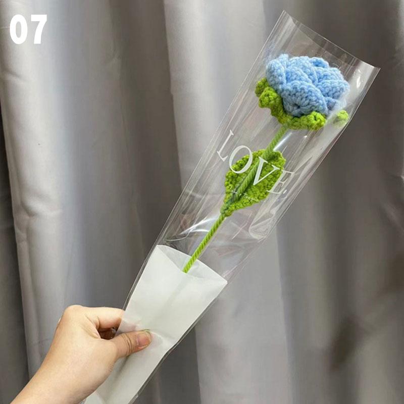 1 шт. свадебное украшение ручной вязки цветок роза тюльпаны букет искусственных цветов вязаный букет