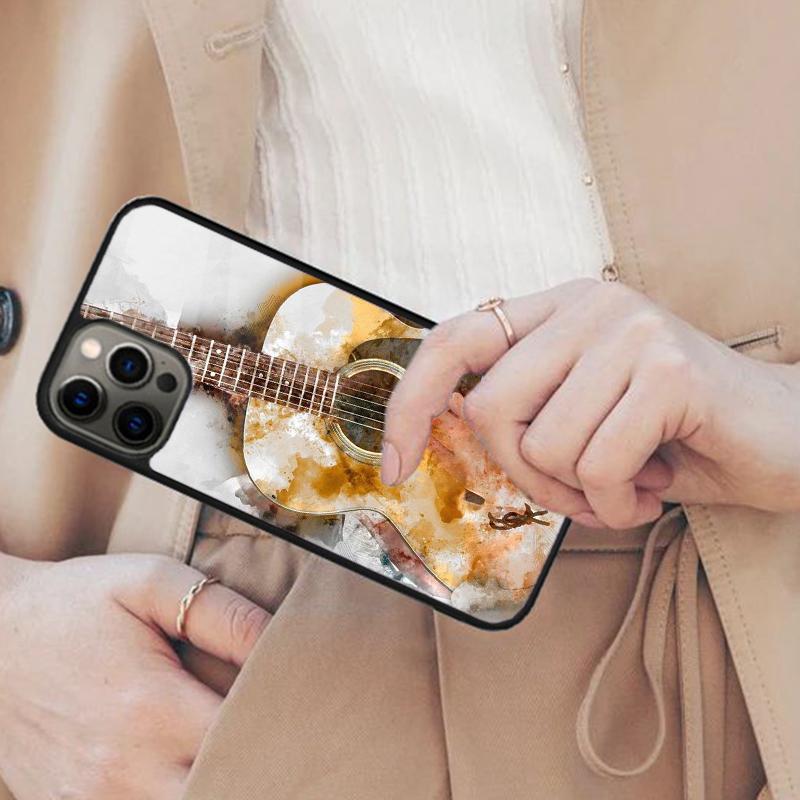 Музыкальный инструмент Гитара Чехол для телефона с магнитом для APPLE iPhone 17 Air 16 14 13 12 Pro Max 15 Plus Беспроводная крышка MagSafe