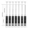 7 Pieces Hex Screwdriver Tool Set Mini Screwdriver with Precision Handle 0.9mm-3.0mm for RC Helicopter Model Repair Tool