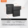 Through The Door Key Drop Box 12x6x16" Mailbox with 1.8"12" Key Lock Black
