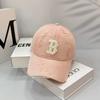 Letter B Embroidery Curved Brim Casual Fashion Versatile Street Soft Top Cap Baseball Cap Couple Hat New