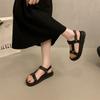 Fashion New Female Shoes On Sale Fashion Summer Outdoor Women's Sandals Solid Open Toe Low-heeled Roman Casual Beach Sandals Women