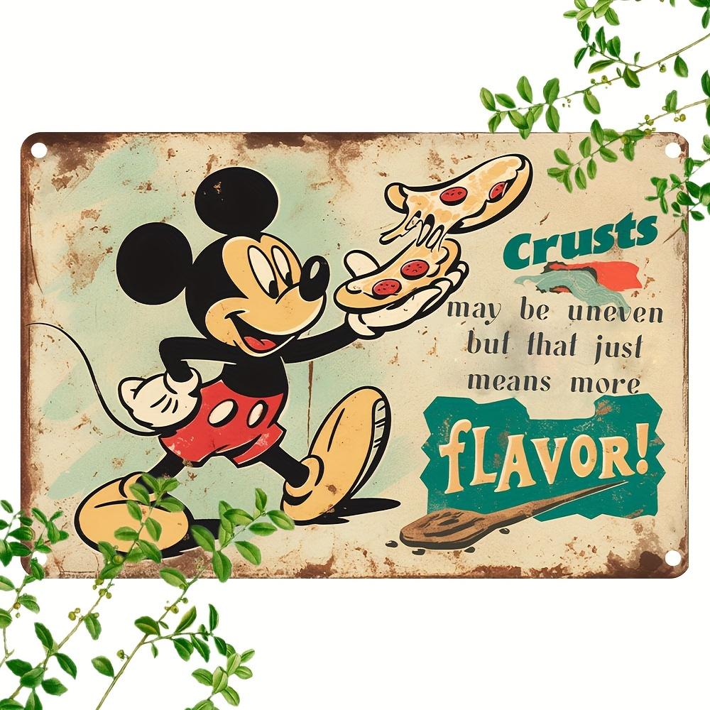 Miniso Mickey Colorful & Creative Bar Metal Sign, Retro Plaque, Sign, Alcohol Drinker, Pub, Club, Kitchen Wall Decoration