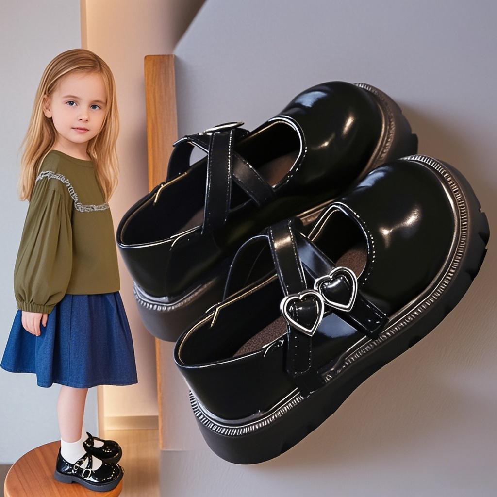 Маленькие кожаные туфли в британском стиле Туфли принцессы Модные туфли для маленьких девочек Обувь для выступлений