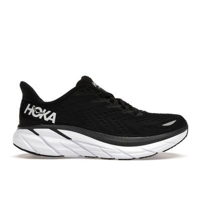 HOKA Clifton 8 Черно-белые женские кроссовки 1119394-BWHT