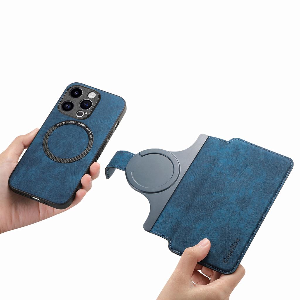 CASENEO MW-03 For iPhone 14 Pro Max Case with Detachable Wallet Leather+TPU Phone Cover