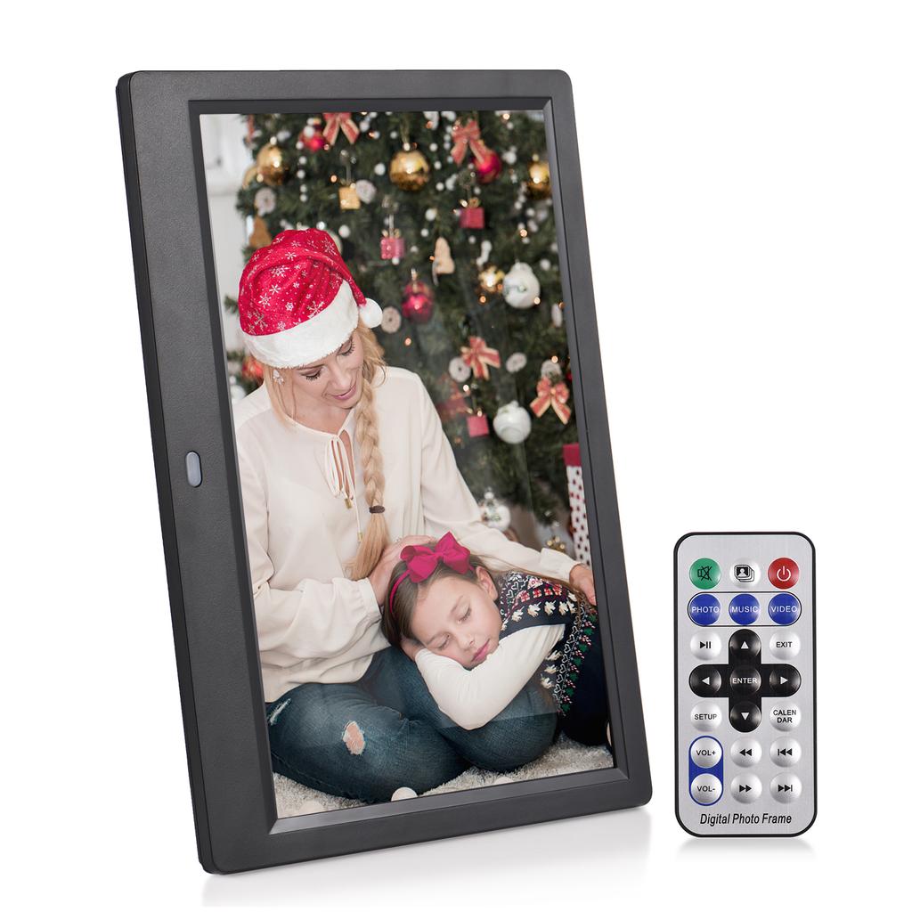Andoer 10.1 Inch Digital Photo Frame Desktop Electronic Album 1280*800 IPS Screen Supports Photo/ Video/ Music/ Clock/ Calendar Function