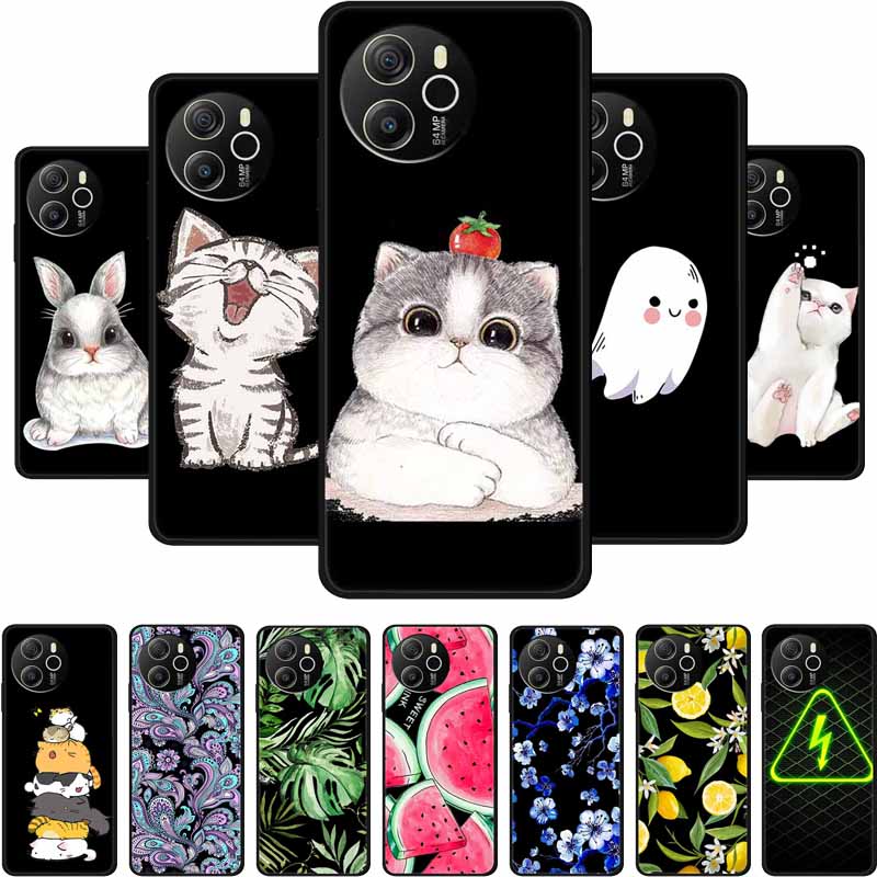 Coque For Blackview Shark 8 Case Cute Cartoon Black Silicone Soft Phone Cases For Blackview Shark 8 Back Cover Case Shark8 Funda