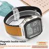 Для Casio Маленькие Квадратные A168W AE-1200/1300 A159 A158 F91W F105 W-216 Кожаный Ремешок Мужской Браслет из Натуральной Кожи 18мм ширина