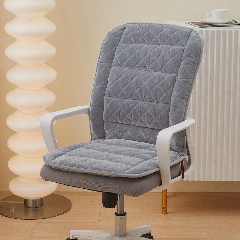 Heated Thickened Plush Seat Cushion & Backrest - Comfort & Warmth for Long Winter Sitting