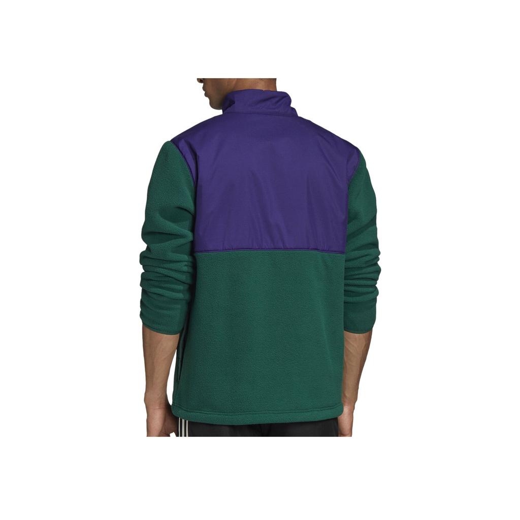 Adidas Originals Зимняя флисовая куртка с молнией до половины длины Мужские куртки Зеленые GD0001