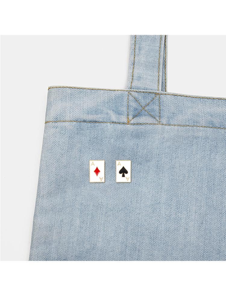 Японский металлический набор брошей для покера Харадзюку: Набор из восьми булавок для воротника и лацкана