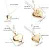 Stylish Pendant Necklace Heart Shaped Locket Collarbone Chain Adjustable Length Choker Fashionable Jewelry for Dates