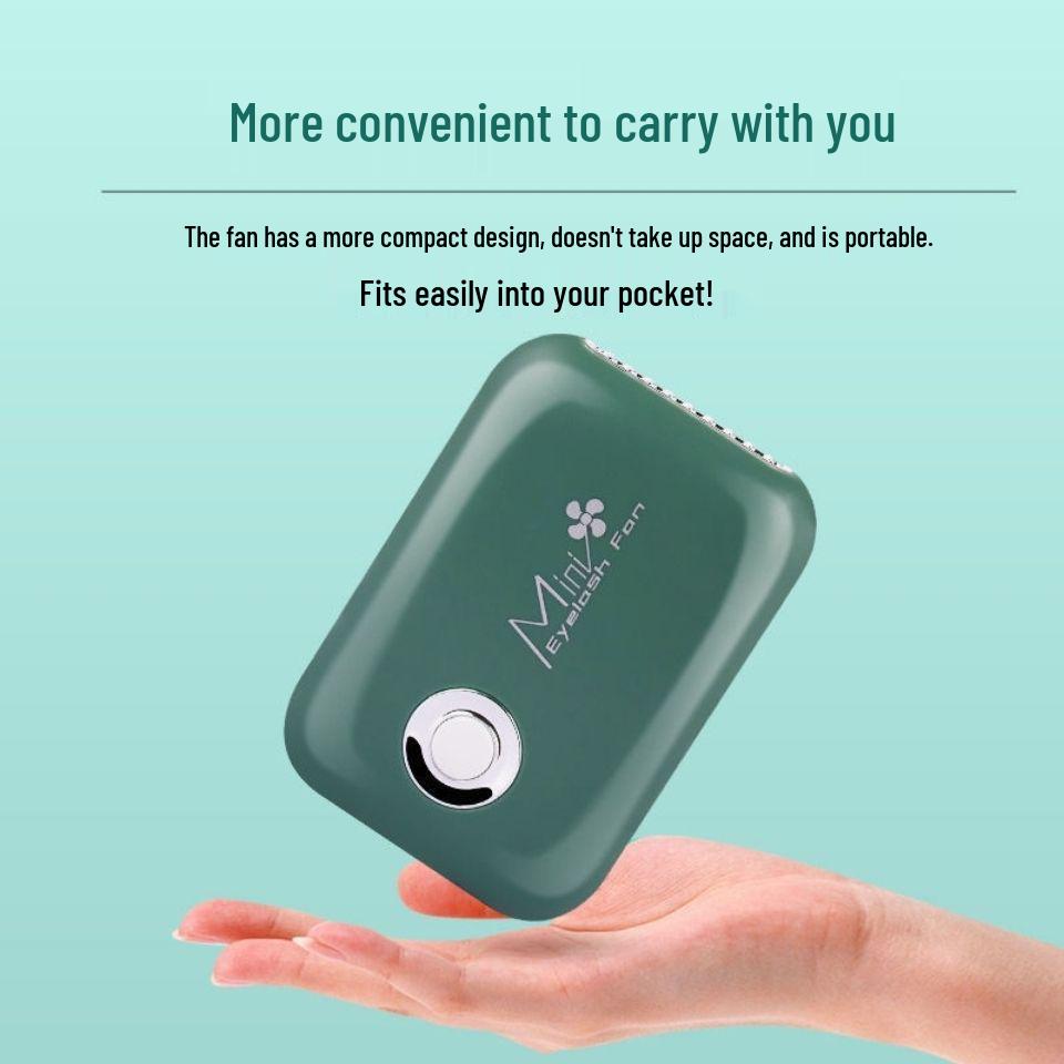 Portable Mini Beauty Fan for Eyelash Extensions - Rechargeable and Compact