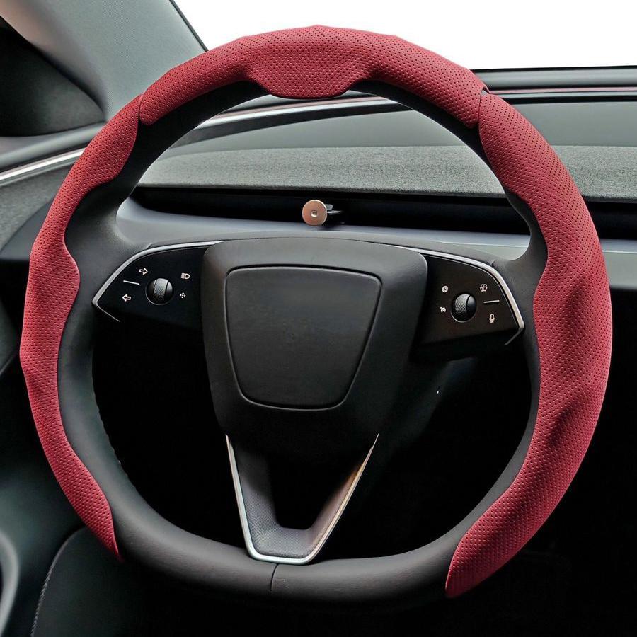 NAPPA 3PCS Leather Car Steering Wheel Cover For Buick LaCrosse Envision Envista Encore GX Envision Anti Slip Automotive Parts