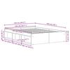 Bed Frame without Mattress Rustic Wood Look 135 x 190 cm Engineered Wood
