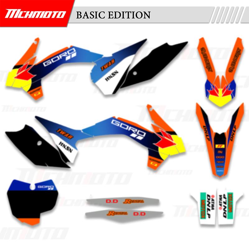 MCHMFG Для KTM SX SXF XC XCF 2013 2014 2015 EXC XCW 2014 2015 2016 Мотоциклетные Графические Наклейки Наборы Номер Имя