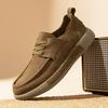 Fashion Retro New Men's Suede Leather Shoes Soft Sole Comfortable High-quality Handmade Sole Men's Oxford Shoes Khaki Driving Shoes