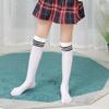 Белые носки для школьников, бархатные гольфы, длинные носки с рисунком звезды и сердца в полоску, детские черные носки принцессы
