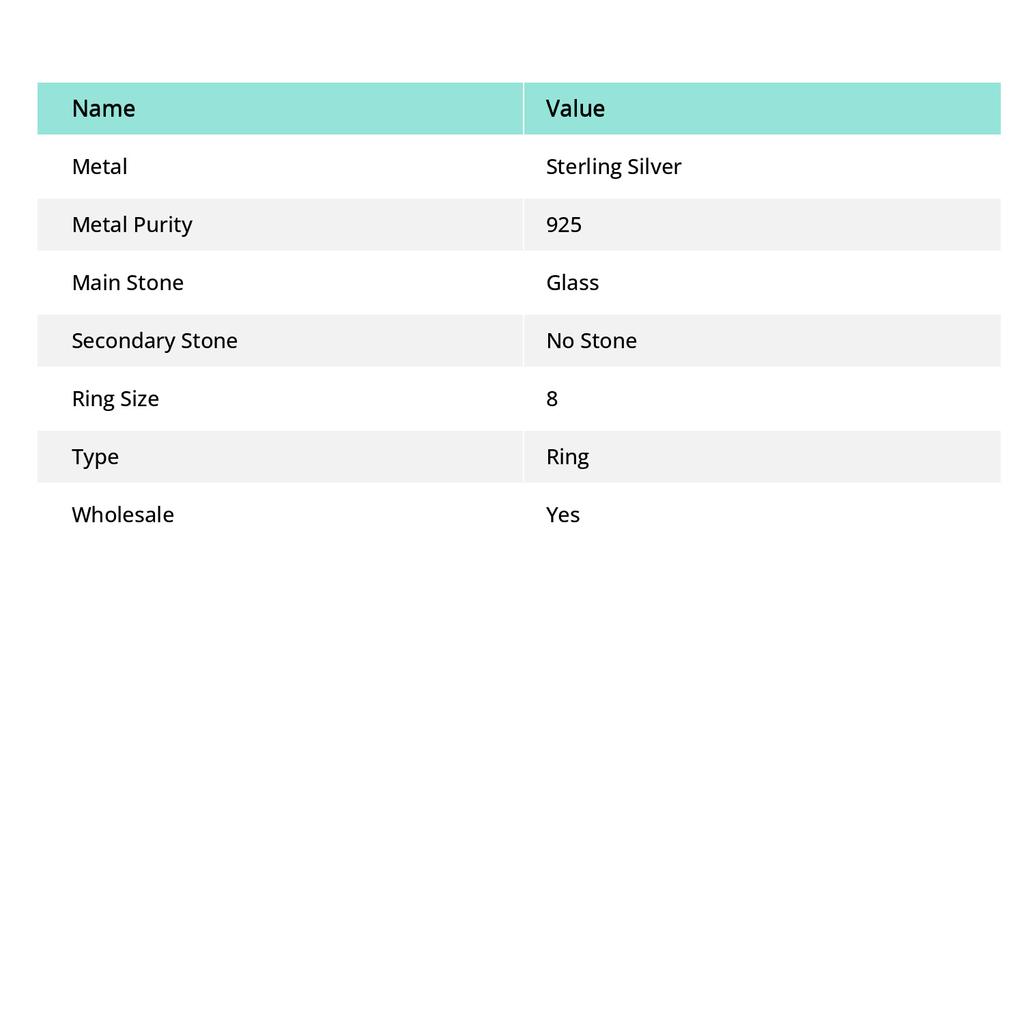 Natural Dicorich Glass Gemstone Handmade 925 Sterling Silver Ring Size 8 M7M70