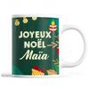 Mug - Noël Maïa Vert - Front/Back Print - Dishwasher Safe - Capacity 325 Ml