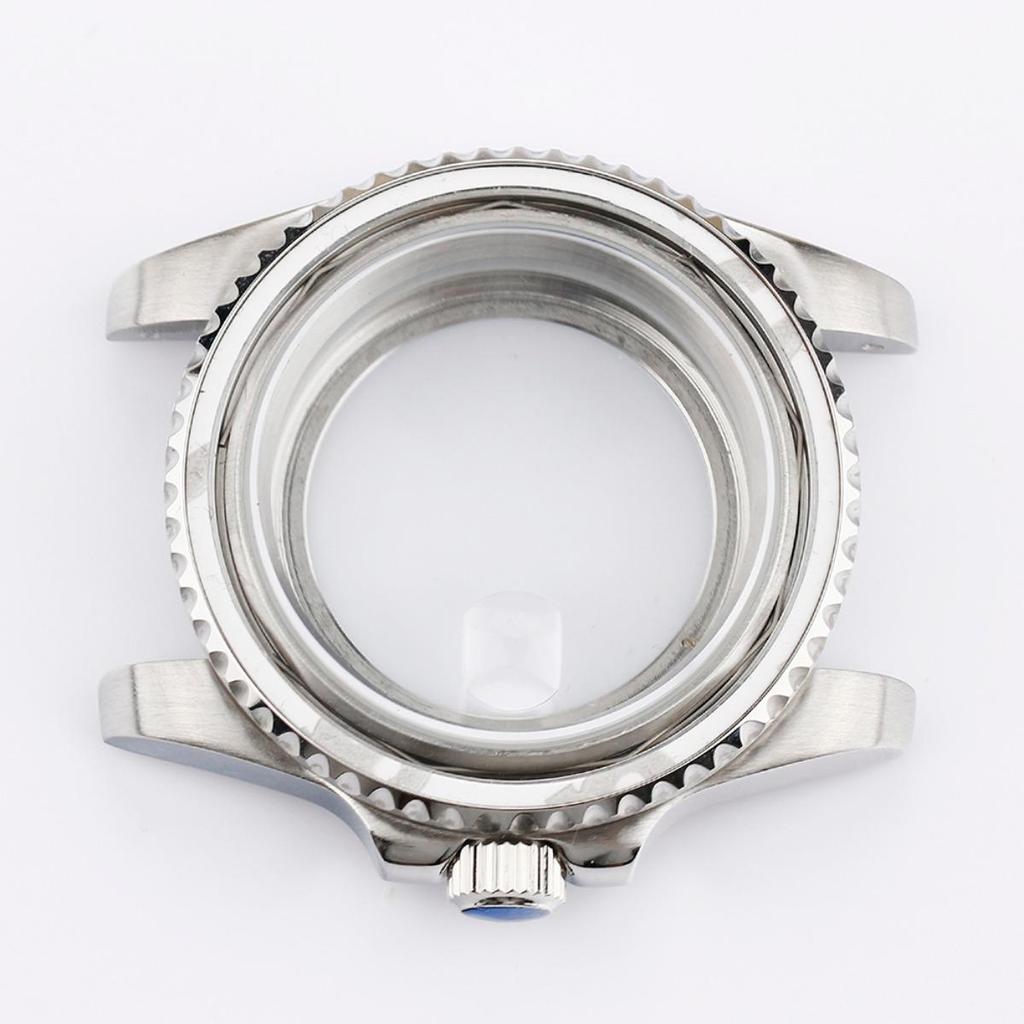 Watch Case Nh35 Case Silver 40mm for Movement Watch Mod NH3 NH35 NH36 NH73 NH38 NH39 Bezel Mineral Glass Watch Mod