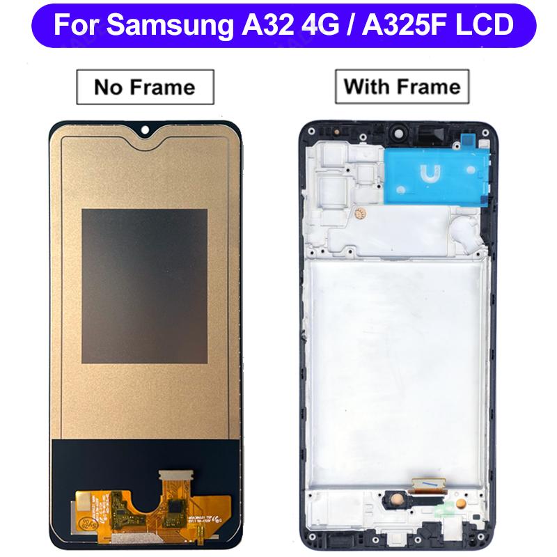 AMOLED Дисплей для Samsung Galaxy A32 4G LCD Дисплей Сенсорный Экран Сборка Digitizer для Samsung A34 4G Замена LCD Экрана