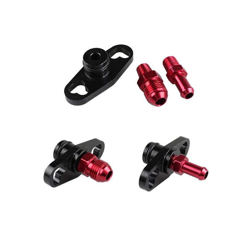 MUGE-1Pcs Car Aluminum Alloy Turbo Fuel Rail Delivery Regulator Adapter with Fittings for Honda /Mitsubishi /Toyota RS-FRG012