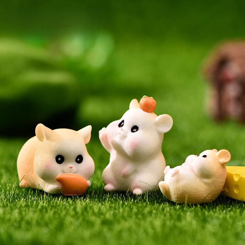 Resin Hamster Micro Landscape Miniature Figurines Model Craft Ornaments Desk