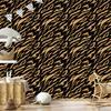 Gold Leather Black Wallpaper for Living Room and Bedroom 50x1000